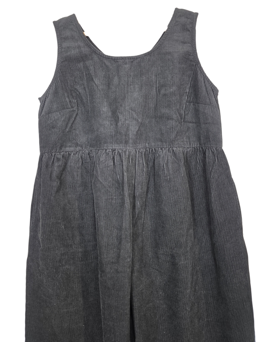 Lucy & Yak Bowie Dungarees Black Corduroy Jumpsuit - Relaxed Wide-Leg Style - Picture 6 of 9